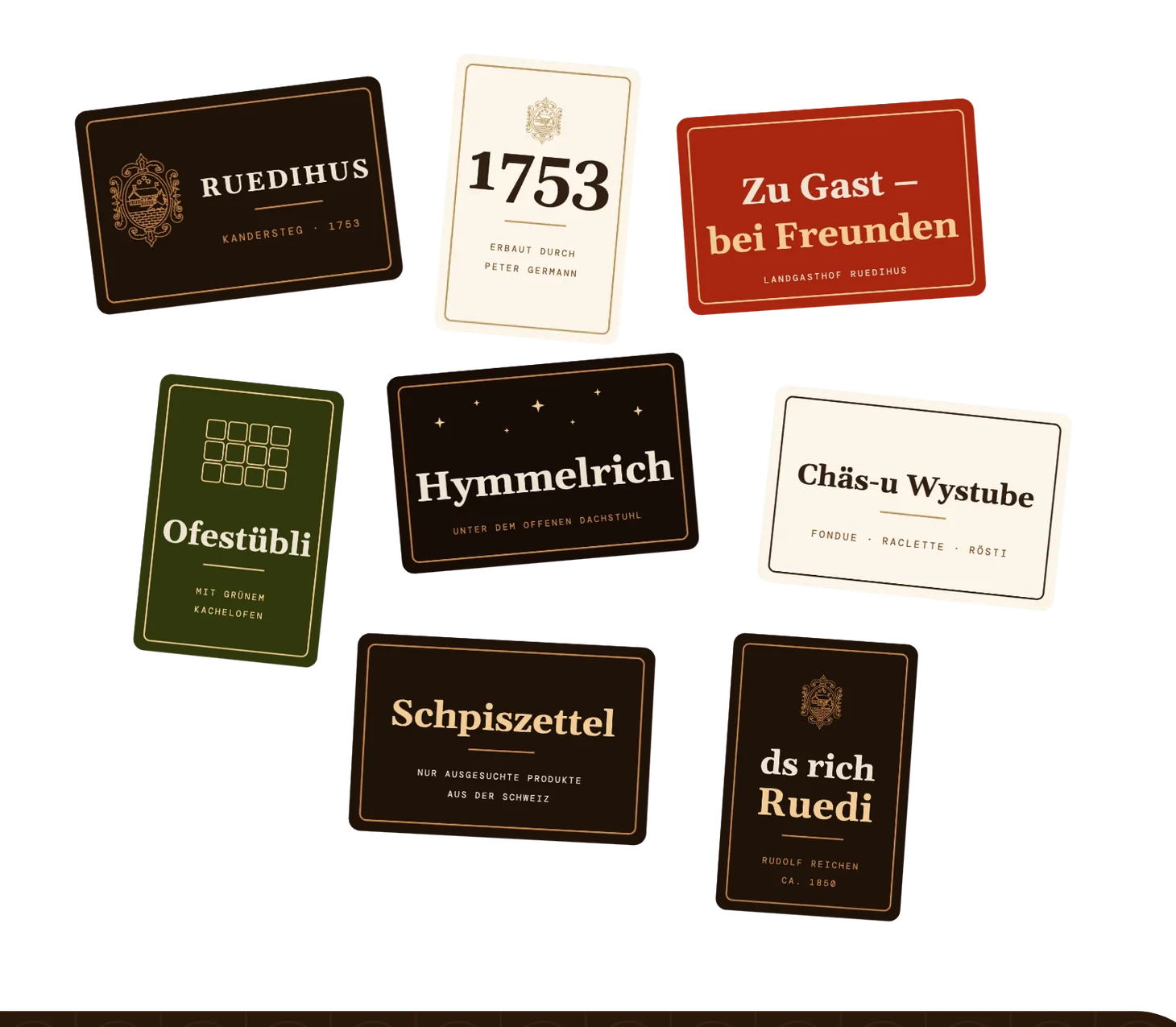 Zündholz-Etiketten: Landgasthof Ruedihus
